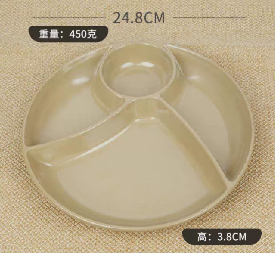 素食分格盘（圆形）